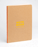 Teneues - Notebook Paperback A5 - 140 Lined Pages with Lay Flat Binding, Kraft and Neon Orange: A5 Notebook: Our A5 Size Standard Paperback Notebook