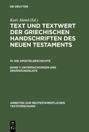 Text und Textwert der griechischen Handschriften des Neuen Testaments, Band 2, Hauptliste