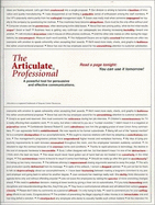 The Articulate Professional - Singal, V J, and Graham, J Thomas, and Sequoia Career Resources