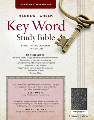 The Hebrew-Greek Key Word Study Bible: CSB Edition, Black Genuine Indexed - Zodhiates, Spiros, Dr. (Editor)