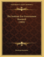 The Institute for Government Research (1922)