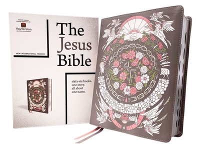 The Jesus Bible Artist Edition, Niv, Leathersoft, Gray Floral, Thumb Indexed, Comfort Print - Passion Publishing (Editor), and Giglio, Louie (Introduction by), and Zondervan