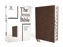 The Jesus Bible, NIV Edition, Leathersoft, Brown, Thumb Indexed, Comfort Print