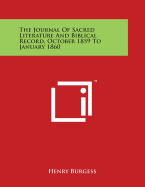 The Journal Of Sacred Literature And Biblical Record, October 1859 To January 1860