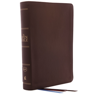 The KJV Open Bible: Complete Reference System, Brown Genuine Leather, Red Letter, Comfort Print: King James Version - Thomas Nelson