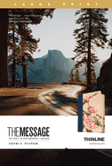 The Message Thinline, Large Print (Leather-Look, Garden Bloom)