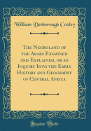 The Negroland of the Arabs Examined and Explained, or an Inquiry Into the Early History and Geography of Central Africa (Classic Reprint)