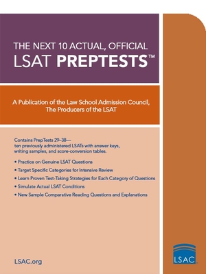 The Next 10 Actual Official LSAT Preptests: (Preptests 29-38) - Law School Admission Council