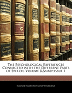 The Psychological Experiences Connected with the Different Parts of Speech, Volume 8, Issue 1