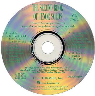 The Second Book of Tenor Solos: Piano Accompaniments - G Schirmer Inc (Creator)
