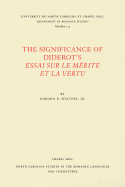 The significance of Diderot's Essai sur le merite et la vertu