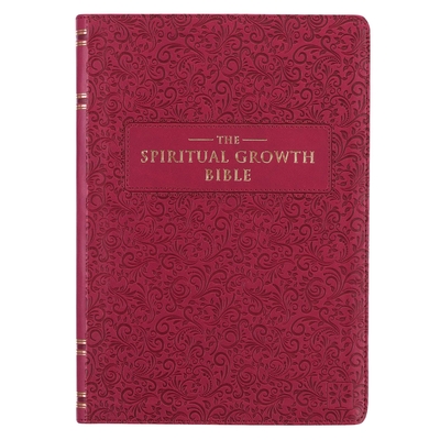 The Spiritual Growth Bible, Study Bible, NLT - New Living Translation Holy Bible, Faux Leather, Berry - Christian Art Gifts (Creator)