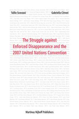 The Struggle Against Enforced Disappearance and the 2007 United Nations Convention - Scovazzi, Tullio, and Citroni, Gabriella