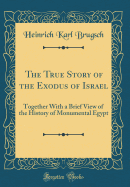 The True Story of the Exodus of Israel: Together with a Brief View of the History of Monumental Egypt (Classic Reprint)