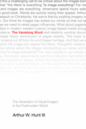 The Vanishing Word: The Veneration of Visual Imagery in the Postmodern World