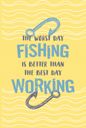 The Worst Day Fishing Is Better Than The Best Day Working: Fishing Log Book - Tracker Notebook - Matte Cover 6x9 100 Pages