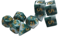 Thracian Smokey Sacrifice Dice - Traditional 9-Set