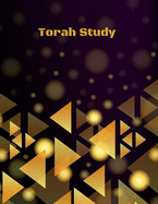 Torah Study: Notebook, Composition Book, Black and Gold, Modern; Messianic, Hebrew Roots, Torah Observant, 150 Blank Cornell-Style Study Pages, Larger Size, 8.5" x 11"