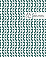 Traingle Pattern Square Grid, Quad Ruled, Composition Notebook, 100 Sheets, Large Size 8 x 10 Inch Olive Green Cover