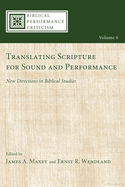 Translating Scripture for Sound and Performance