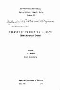 Transport Phenomena 1973 - Kestin (Editor)