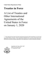 Treaties in Force 2020: A List of Treaties and Other International Agreements of the United States in Force on January 1, 2020