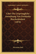 Uber Die Ursprungliche Anordnung Von Freidanks Bescheidenheit (1870)