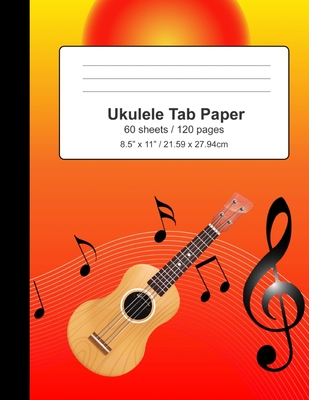 Ukulele Tab Paper: Book / Notebook / Blank Sheet Music / Journal, Gifts For Ukulele Players - Press, Pink Panda