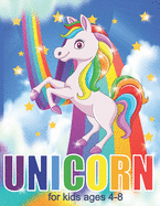 Unicorn Coloring Book For Kids Ages 4-8: Unicorn Coloring Pages For Girls