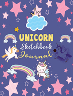 Unicorn Journal Sketchbook: Unicorn Sketchbook Notebook Pages Blank and Line Cute Unicorn Girls Gift Perfect Drawing Kids