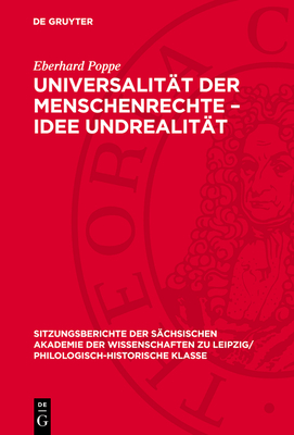 Universalitt Der Menschenrechte - Idee Undrealitt - Poppe, Eberhard