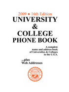 University & College Phone Book, 2009/16th Edition