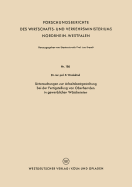 Untersuchungen Zur Arbeitsbestgestaltung Bei Der Fertigstellung Von Oberhemden in Gewerblichen Wschereien