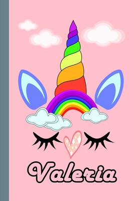 Valeria: Personalized Unicorn Sketchbook For Girls With Pink Name: Valeria: Personalized Unicorn Sketchbook For Girls With Pink Name Doodle, Sketch, Create! - Boughris, Rabah