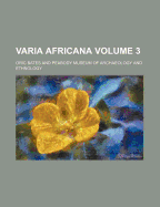 Varia Africana Volume 3