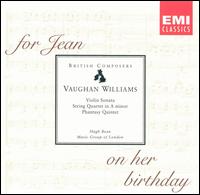 Vaughan Williams: Violin Sonata; String Quartet in A minor; Phantasy Quintet - David Parkhouse (piano); Eileen Croxford (cello); Hugh Bean (violin); London Music Group