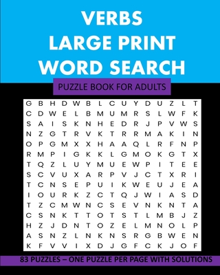 Verbs: Large Print Puzzle Book For Adults - Publishing, Lpb