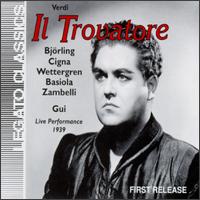 Verdi: Il Trovatore - Corrado Zambelli (vocals); Emilio Ghirardini (vocals); Gertrud Wettergren (vocals); Giacomo Vaghi (vocals);...