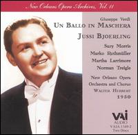 Verdi: Un Ballo in Maschera - Audrey Schuh (vocals); George Berger (vocals); Henri Feux (vocals); Jack Dabdoub (vocals); Jussi Bjrling (vocals);...