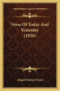 Verse of Today and Yesterday (1920)