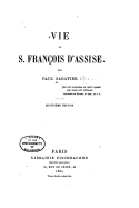 Vie de S. Franois d'Assise