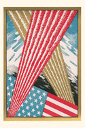 Vintage Journal Flag with Fireworks