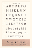 Vintage Journal Font Sample Chart, Carlson