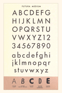 Vintage Journal Font Sample Chart, Futura