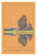 Vintage Journal Home Sweet Home, Trees by Lake