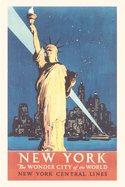 Vintage Journal Statue of Liberty Travel Poster