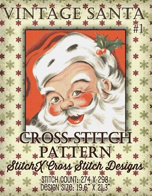 Vintage Santa Cross Stitch Pattern - Stitchx, and Warrington, Tracy