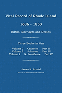 Vital Record of Rhode Island 1636-1850: Births, Marriages and Deaths: Cranston, Johnston, and North Providence, Rhode Island