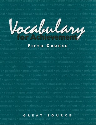 Vocabulary for Achievement, Fifth Course - Richek, Margaret Ann, and McRae, Arlin T, and Weiler, Susan K