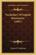 Vocabulary of English Homonyms (1891)